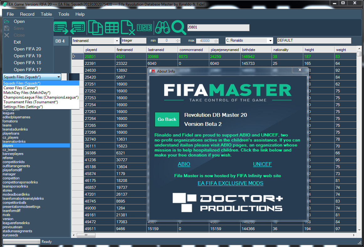 Fifa tools. FIFA 19 DB Tool. DB Master of. FIFA 22 Live Editor. Live Editor FIFA 22 как пользоваться.